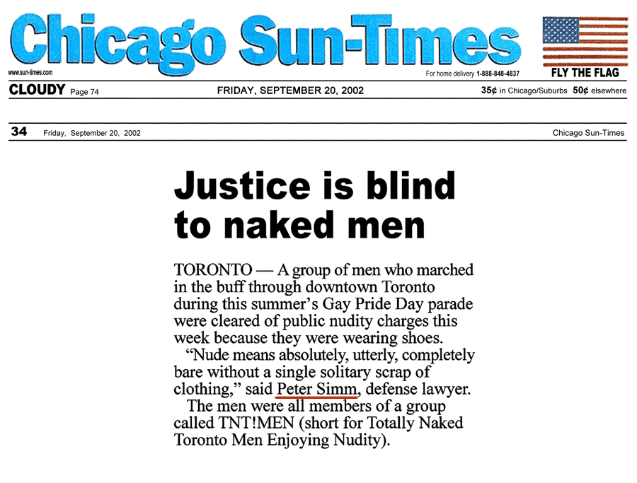 Chicago Sun-Times 2002 Simm convinces prosecutors to drop nudity charges